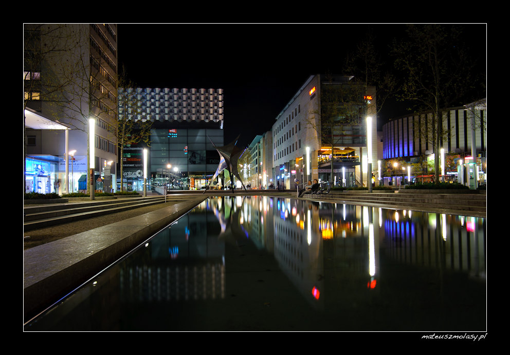 Prager Strasse by Night, Dresden, Germany, Deutschland