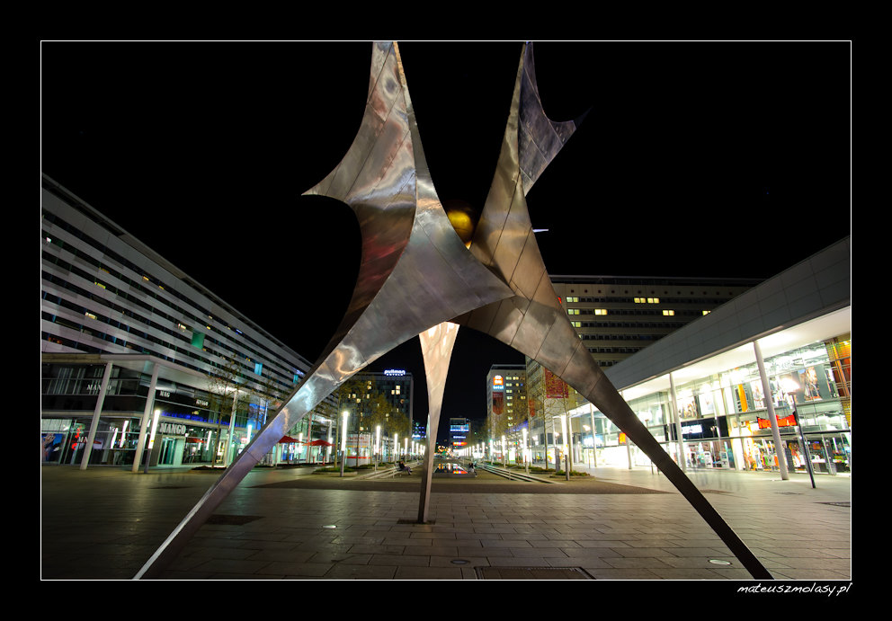 Prager Strasse by Night, Dresden, Germany, Deutschland
