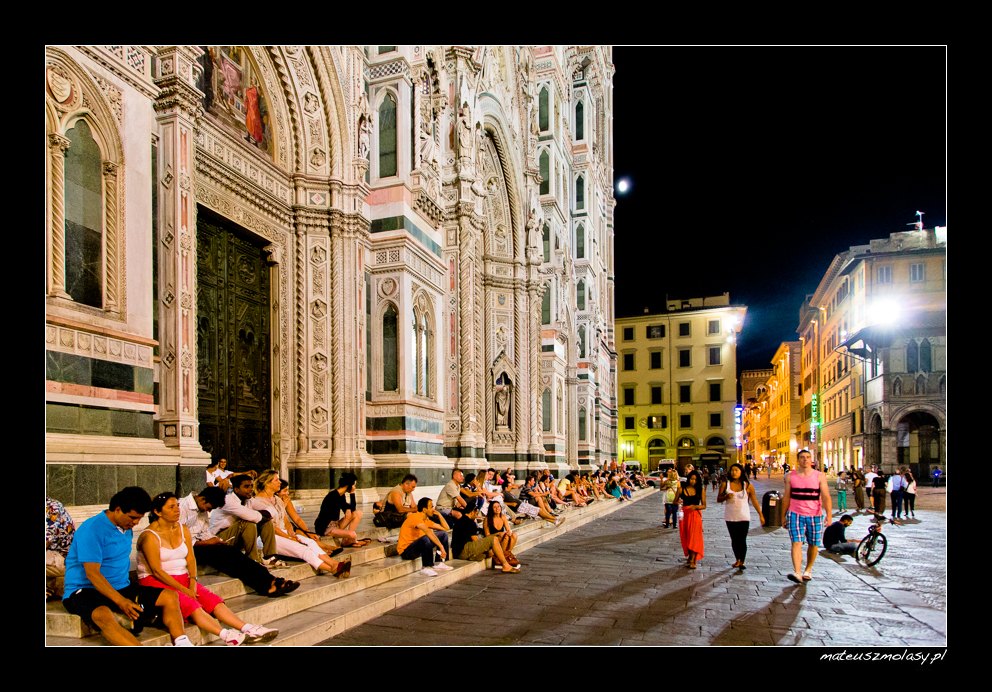 The Duomo by night, Cathedral in Florence, Tuscany, Italy