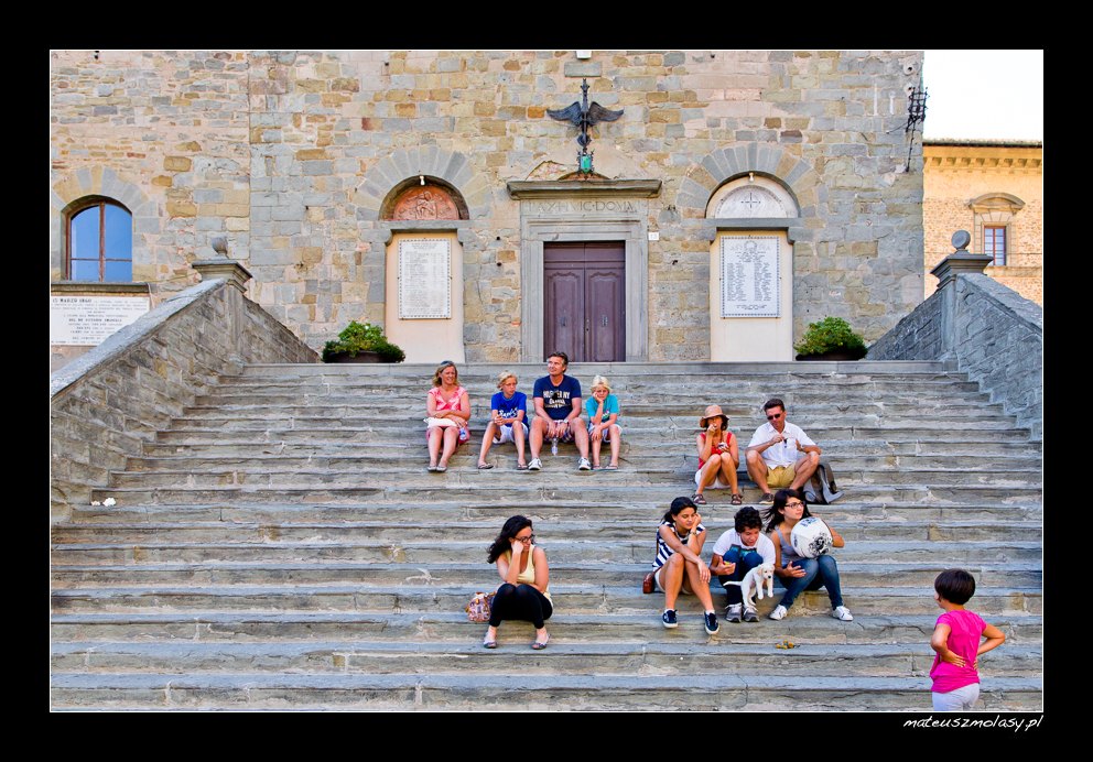 Tourists, Cortona, Tuscany, Italy