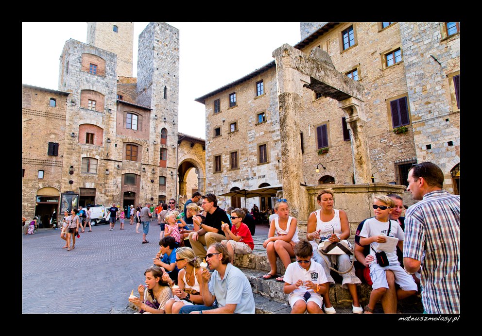 Eating Ice Cream, Najlepsze lody na �wiecie, San Gimignano, Tuscany, Italy